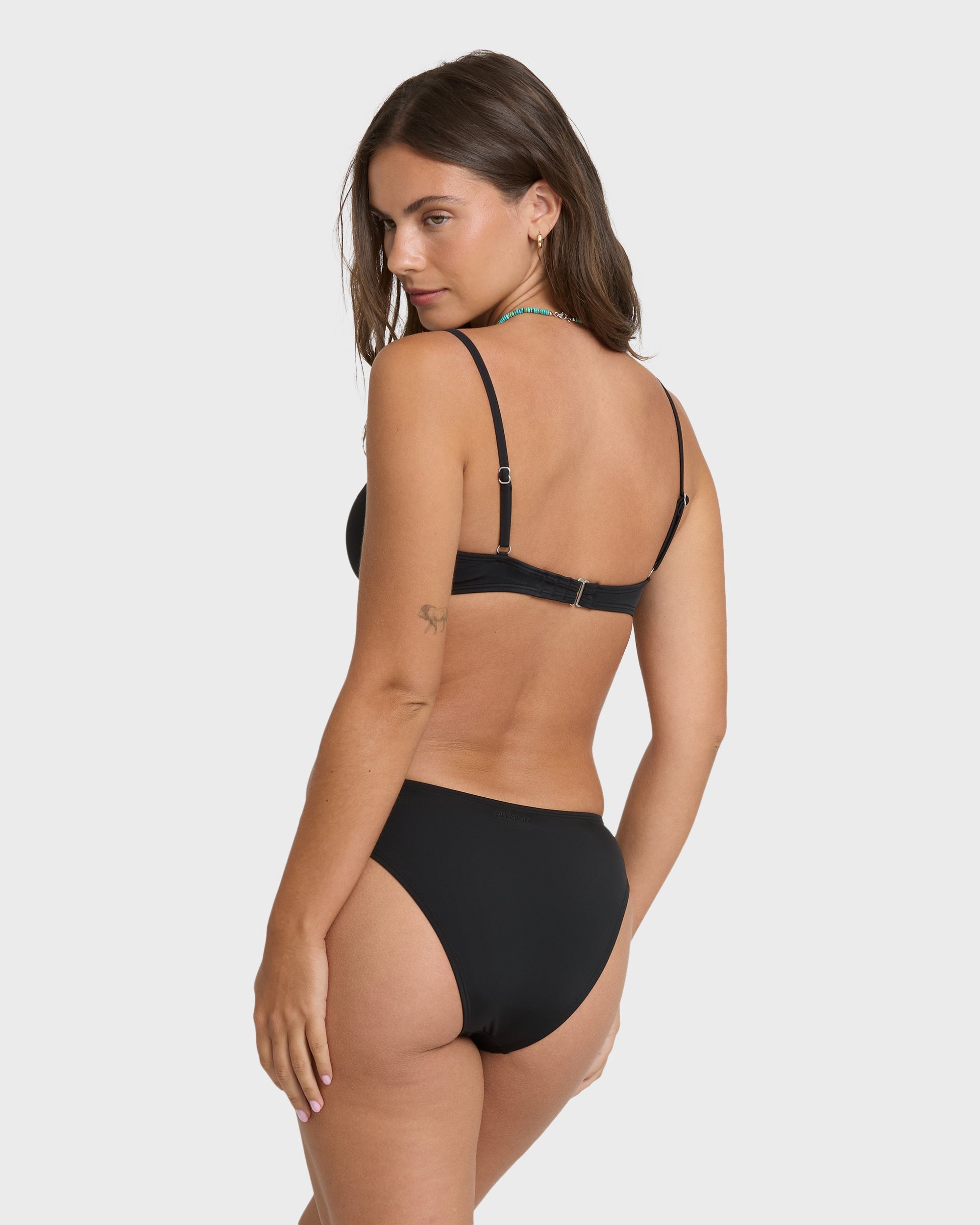 Sol Searcher Bondi Medium Bikini Bottoms - Black Pebble