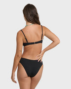 Sol Searcher Bondi Medium Bikini Bottoms - Black Pebble
