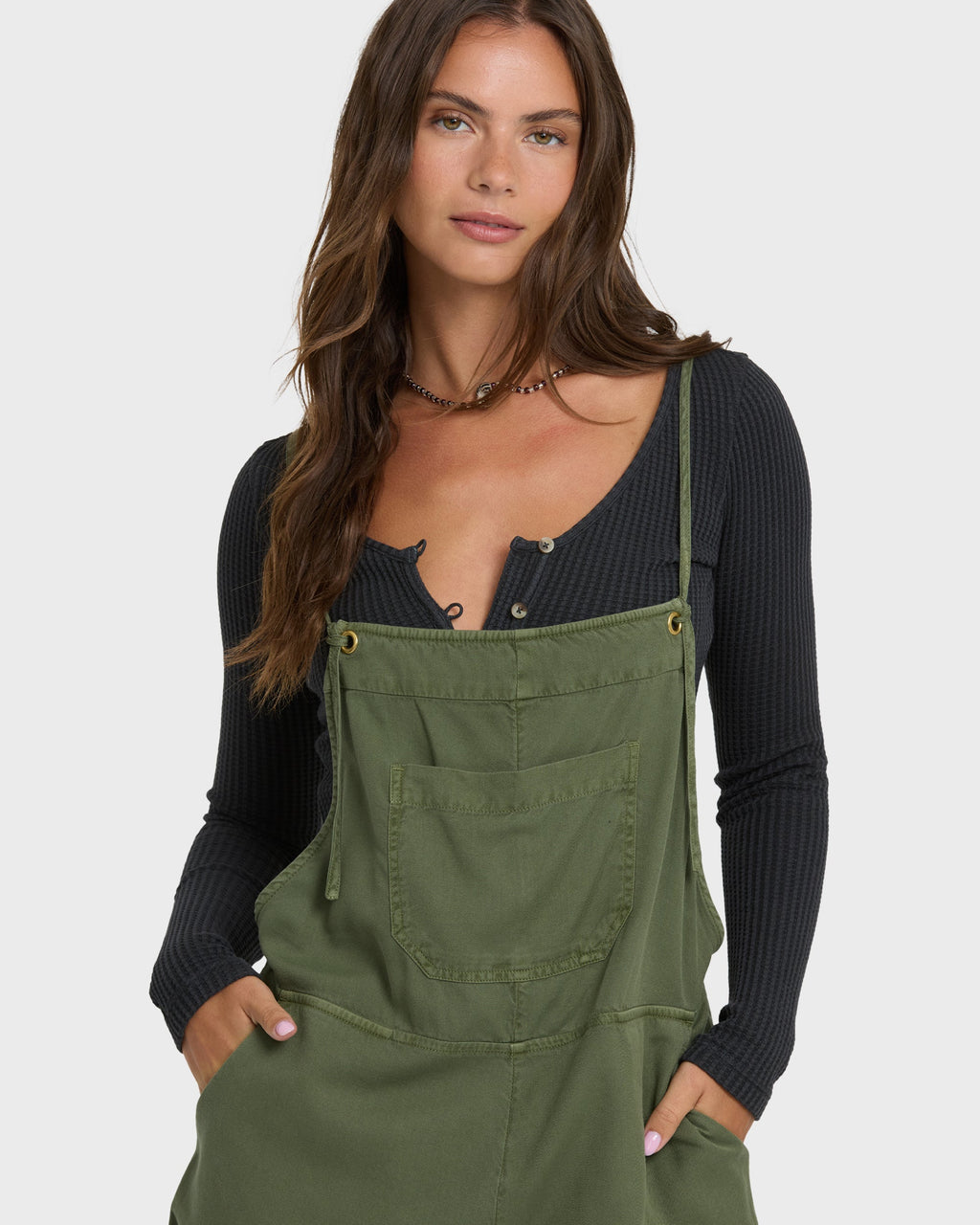 Wild Pursuit Overall Romper - Canteen