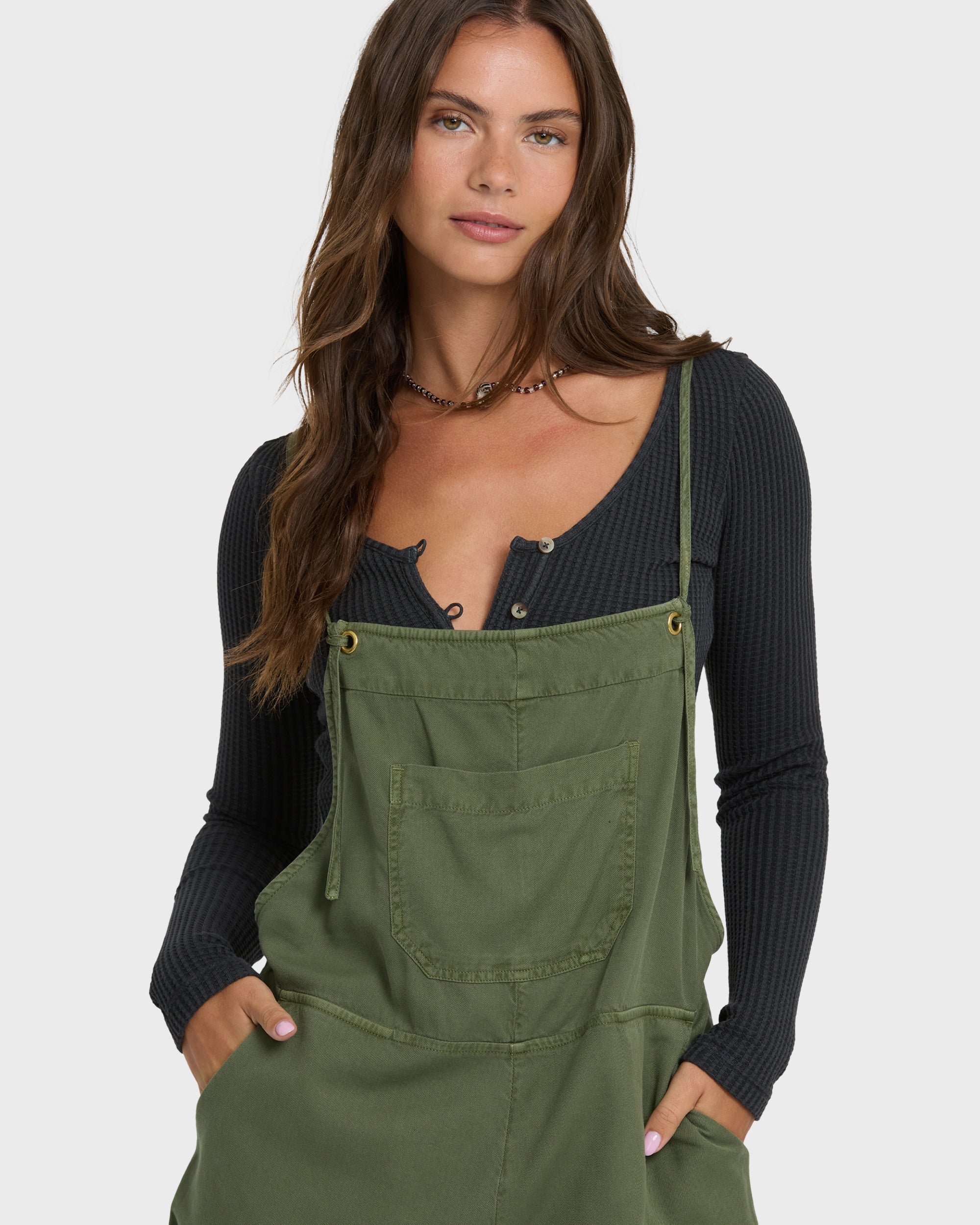 Wild Pursuit Overall Romper - Canteen