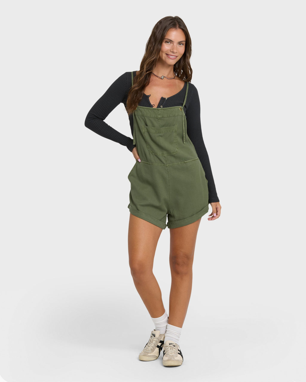 Wild Pursuit Overall Romper - Canteen