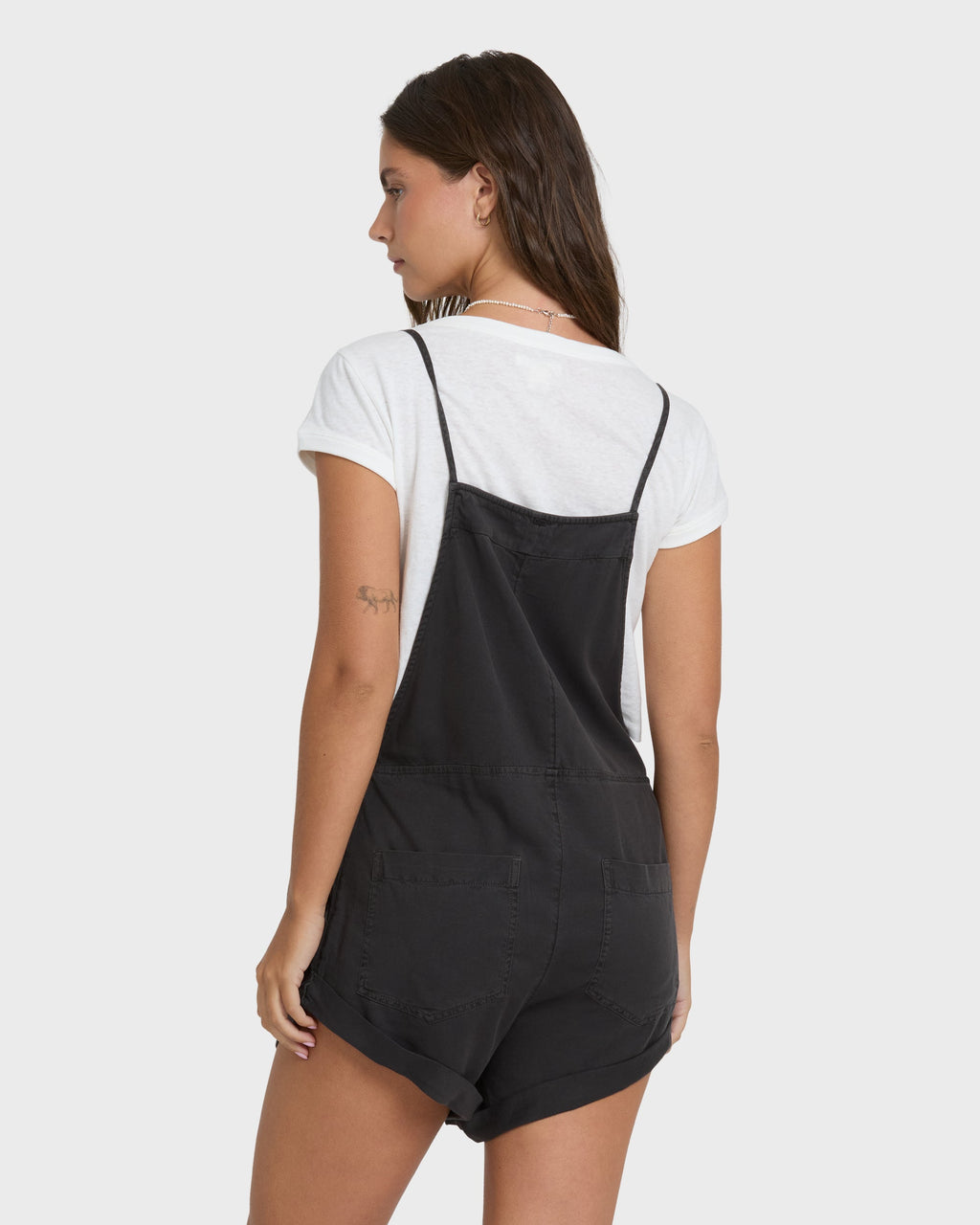 Wild Pursuit Overall Romper - Off Black