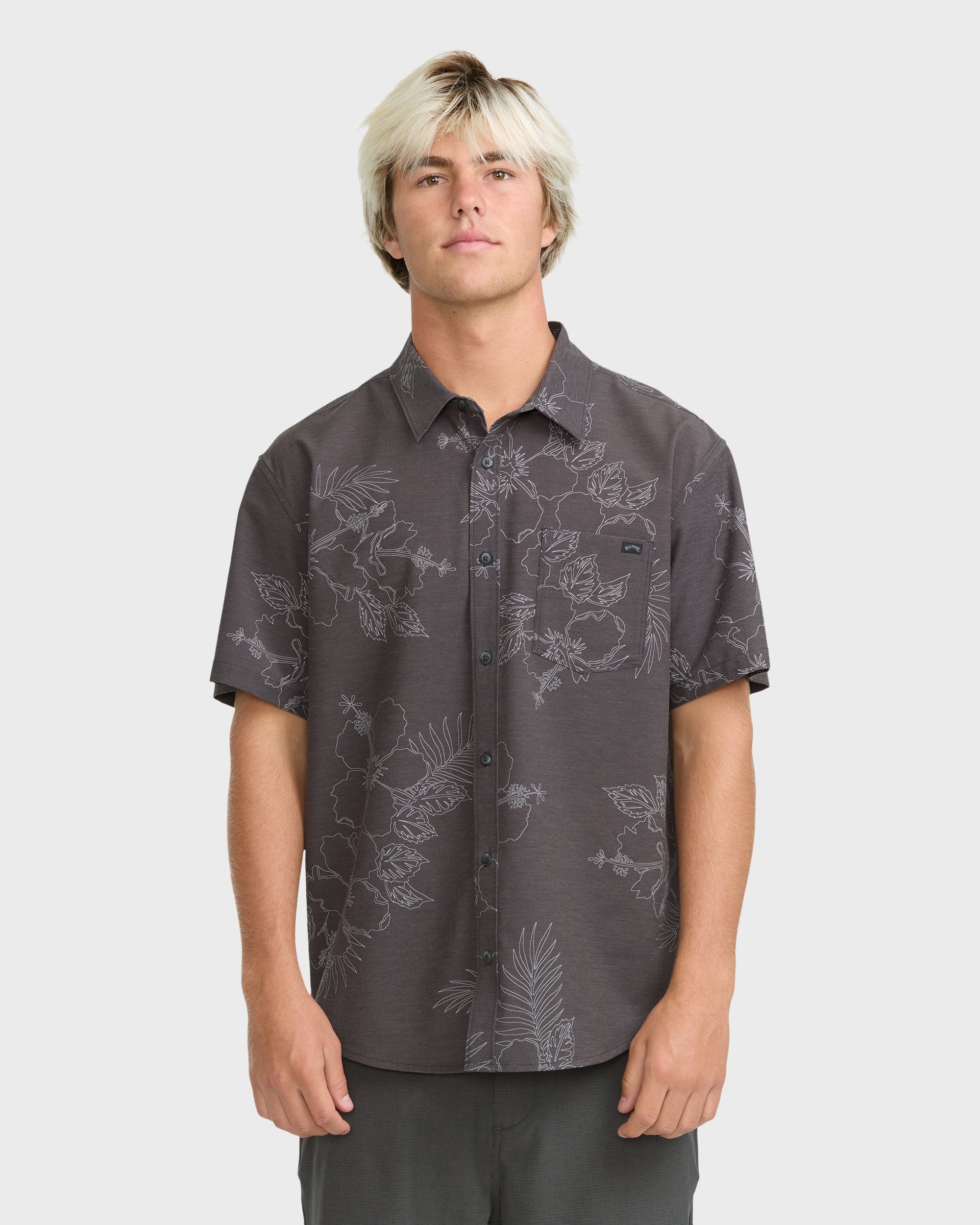 Sundays Island Short Sleeve Woven Shirt - Phantom