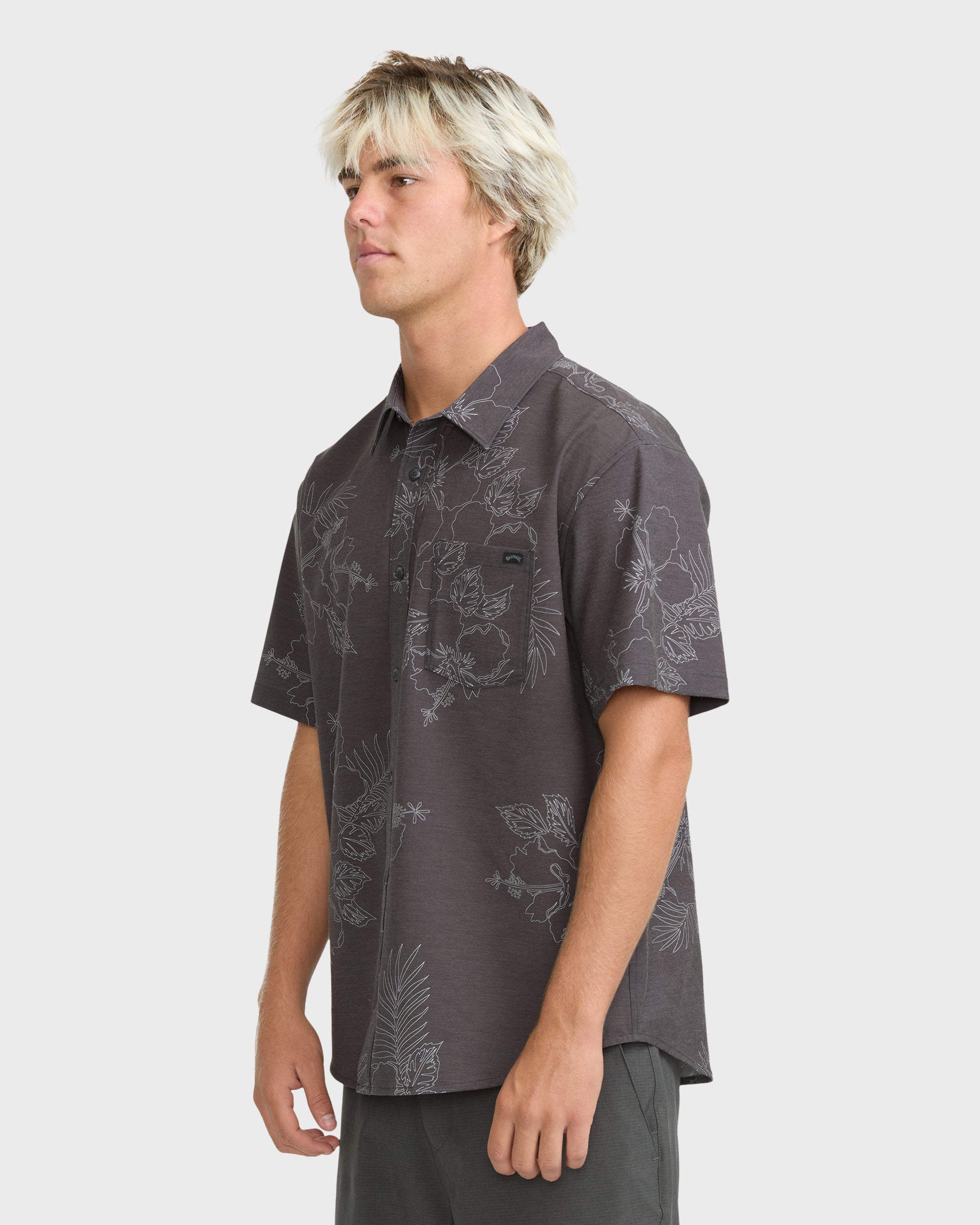 Sundays Island Short Sleeve Woven Shirt - Phantom