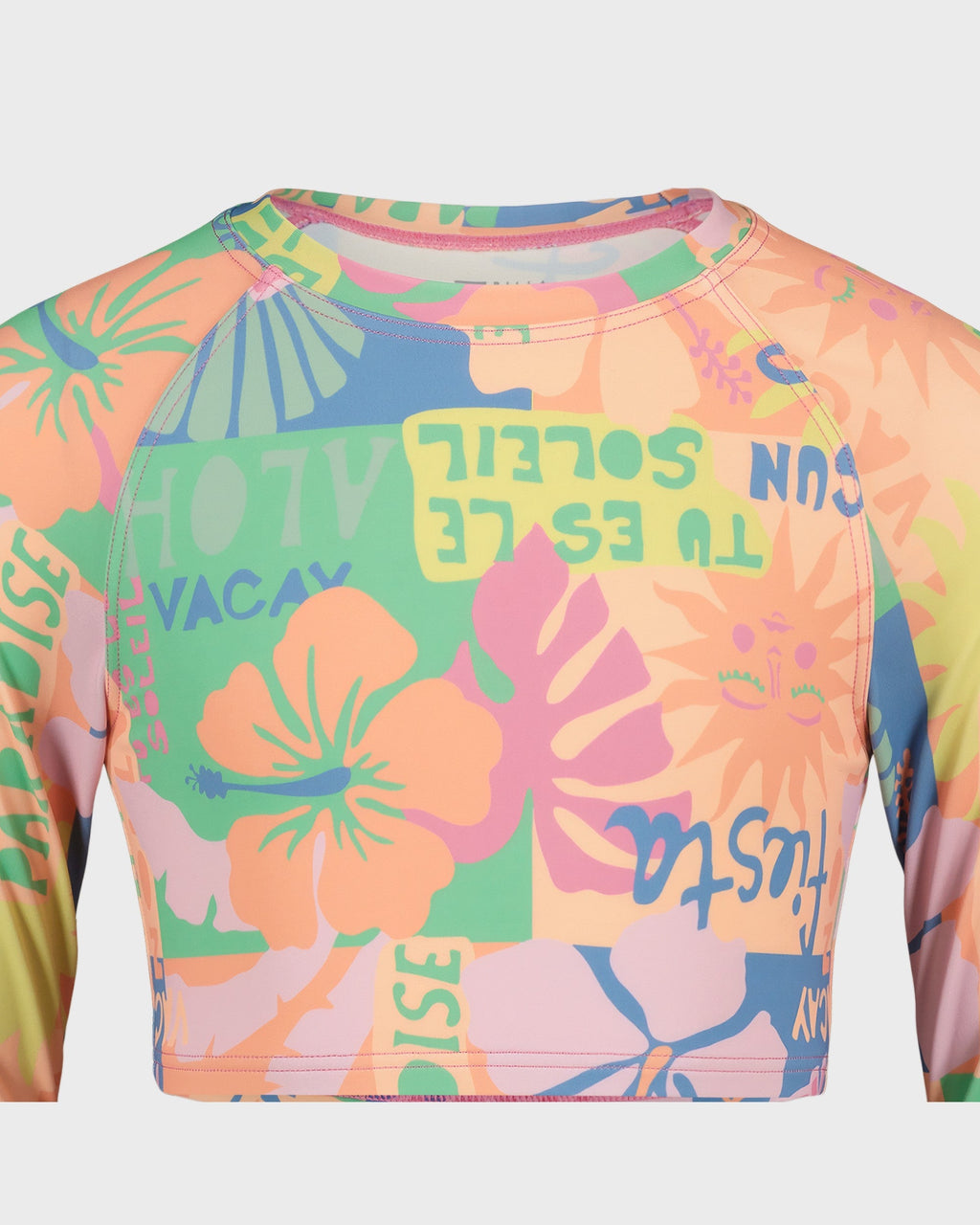 Girls Sun Scape Crop Rashguard Set