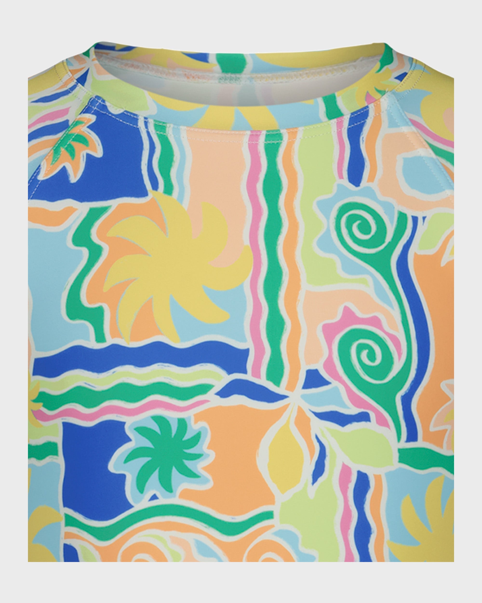 Girls Sol Playa Crop Rashguard Swimsuit Set