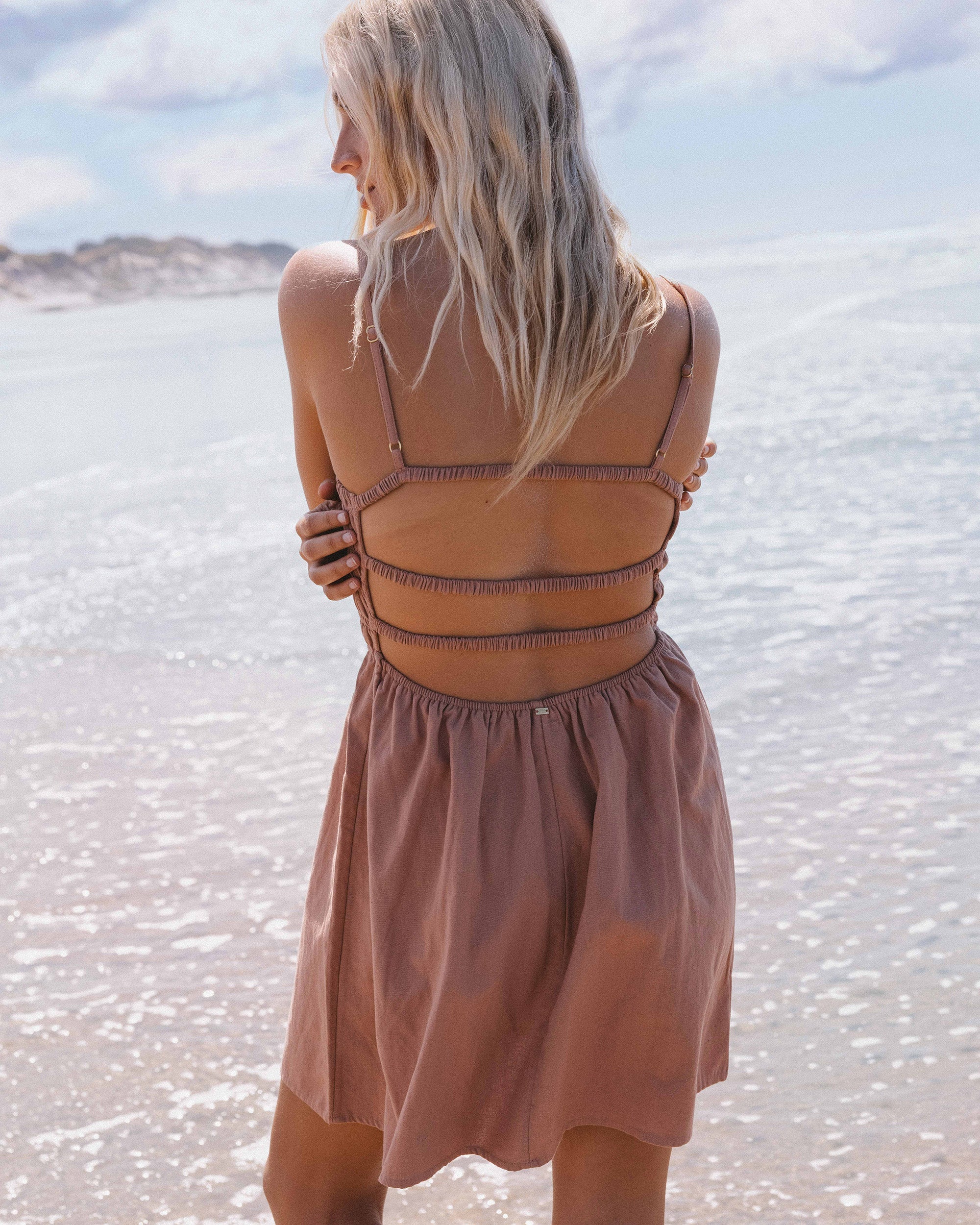 Suns Out Mini Dress - Sugar Almond