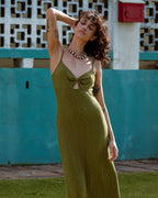 Sweet Moves Midi Dress - Dark Olive