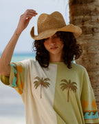 Split Palm Short Sleeve T-Shirt - White Cap