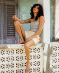 Keep It Simple 2 Tube Print Tube Top - Twilight Blue