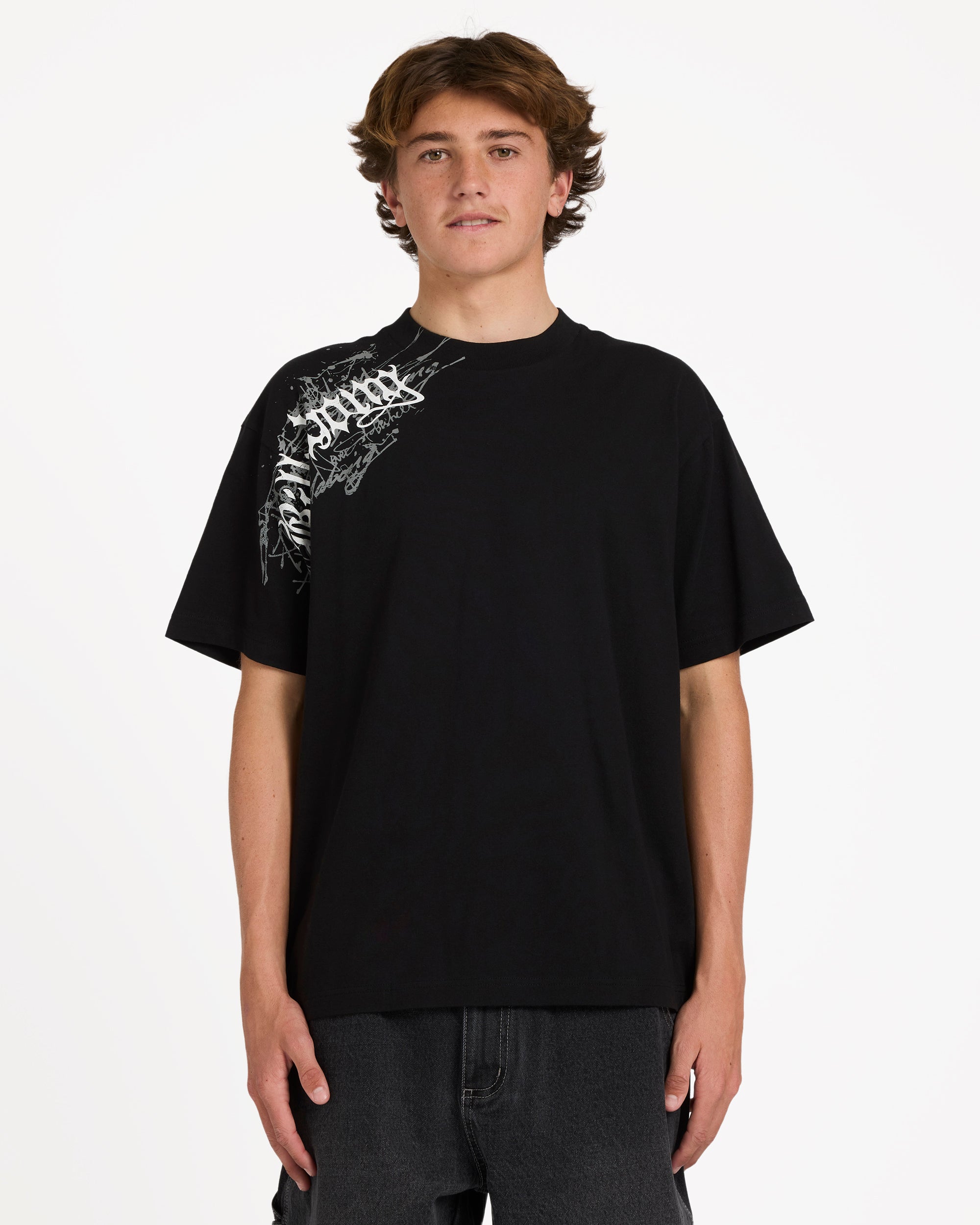 Immortal Blast Short Sleeve Knit T-Shirt - Black