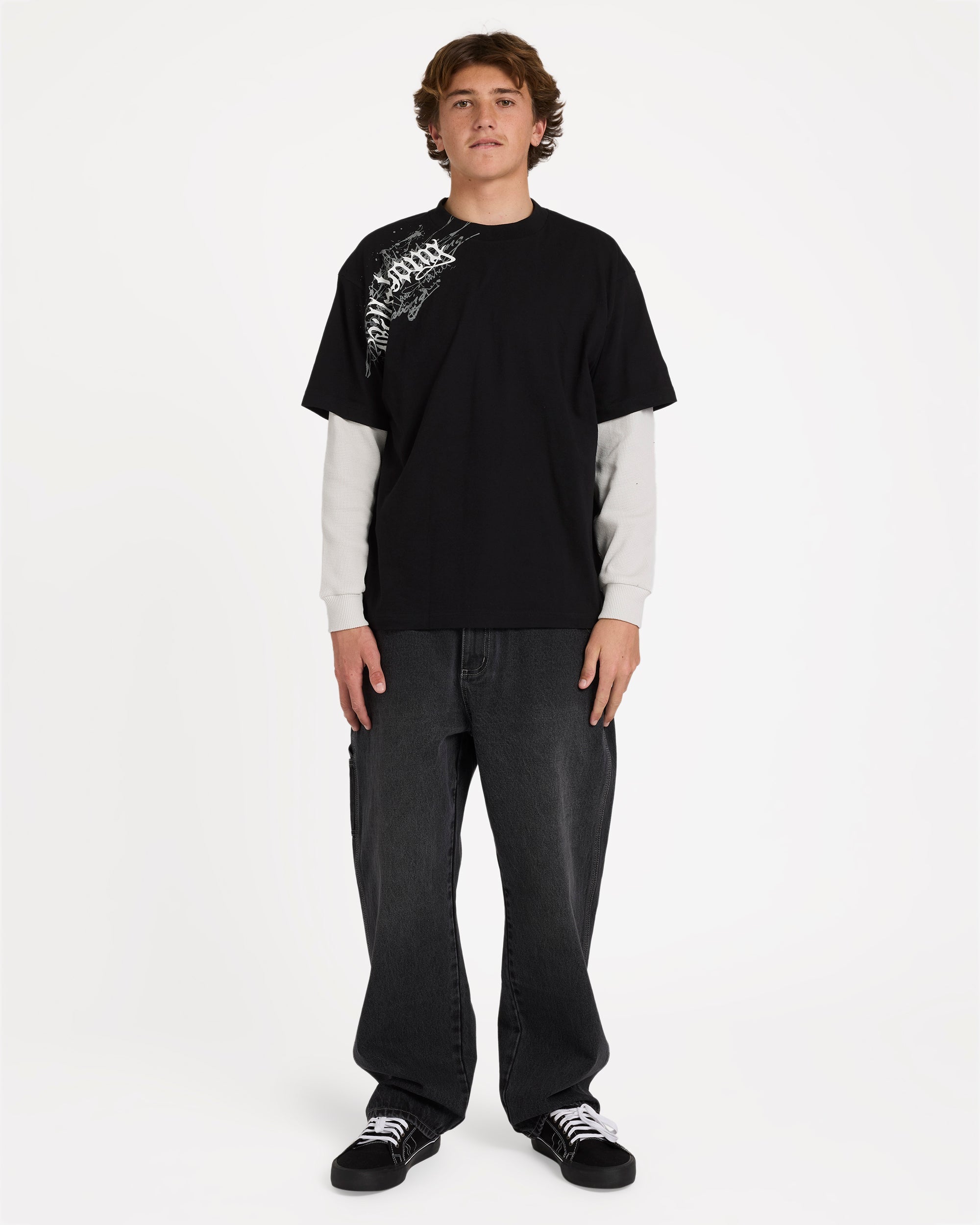 Immortal Blast Short Sleeve Knit T-Shirt - Black