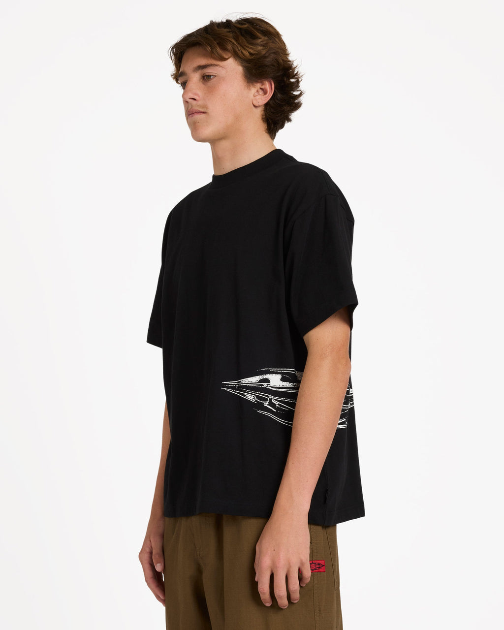 Chrome Diamond Short Sleeve Knit T-Shirt - Black