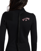 3/2mm Foil Flatlock Back Zip Wetsuit - Black