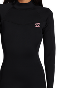 3/2mm Foil Flatlock Back Zip Wetsuit - Black