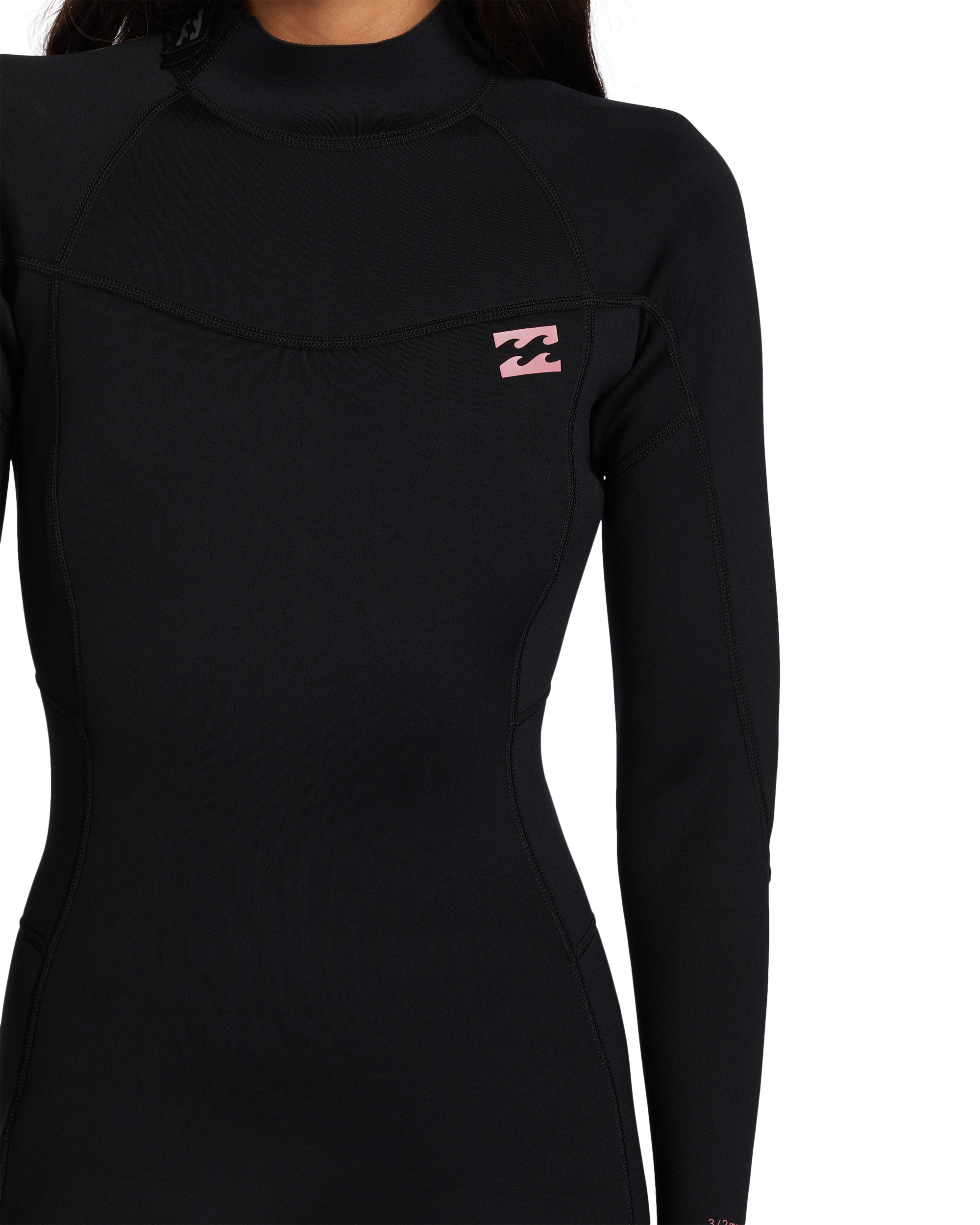 3/2mm Foil Flatlock Back Zip Wetsuit - Black