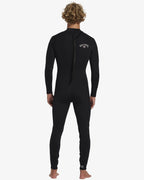 3/2mm Foil Flatlock Back Zip Wetsuit - Black