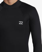 3/2mm Foil Flatlock Back Zip Wetsuit - Black