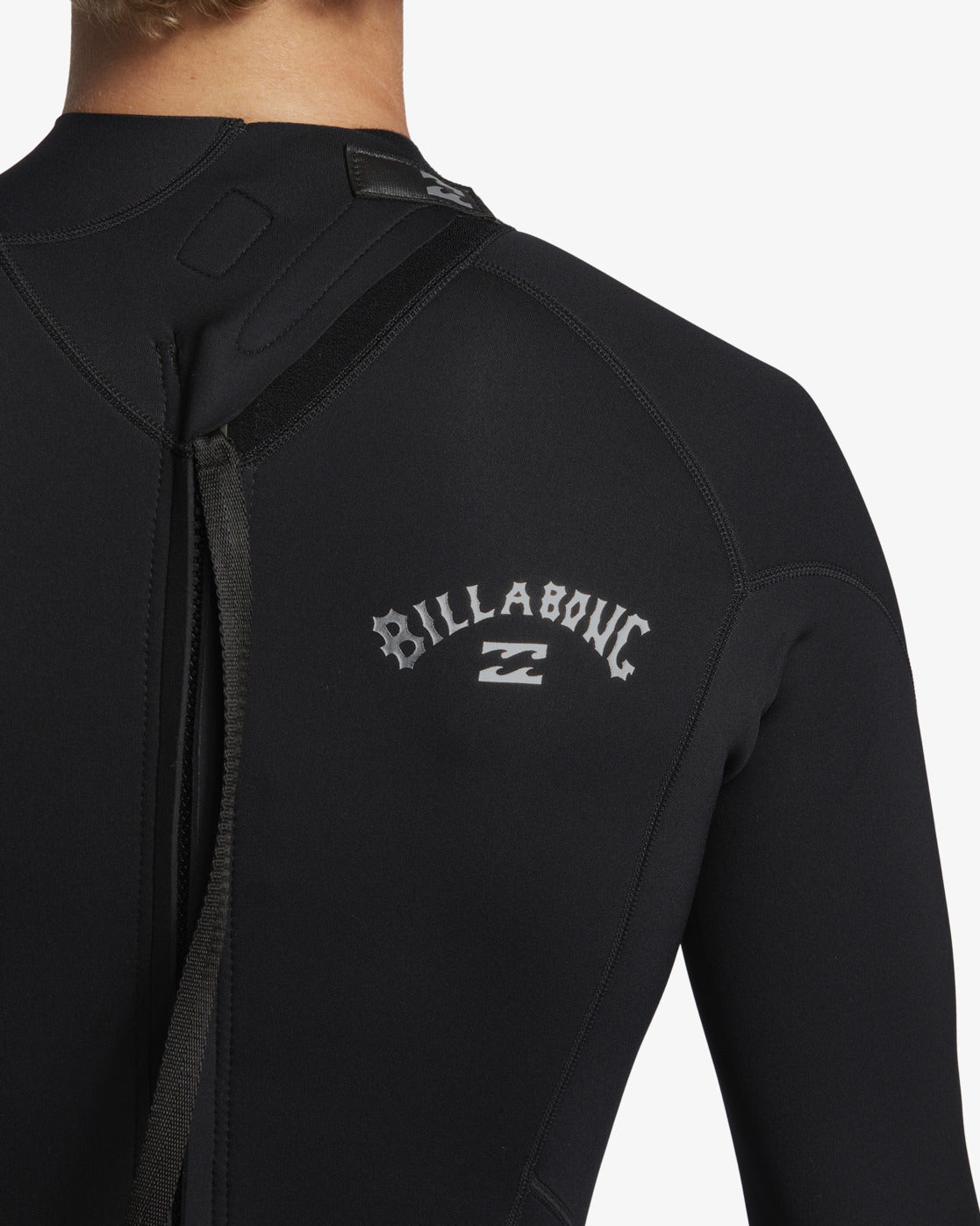 3/2mm Foil Flatlock Back Zip Wetsuit - Black