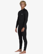 3/2mm Foil Flatlock Back Zip Wetsuit - Black
